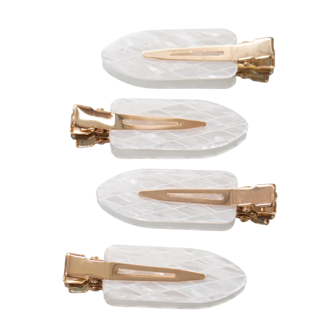 White Veil Boujje Setting Clips The Nest Hair Boutique