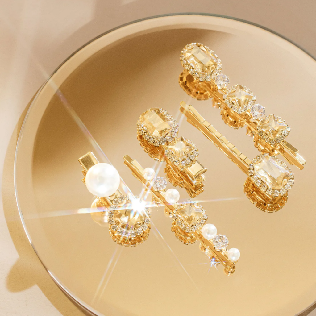 Coco Hair Clip Set - Citrine